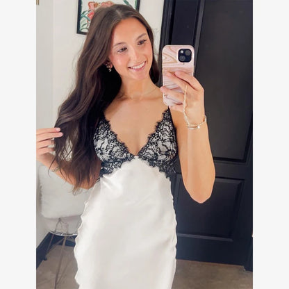 Patchwork cami dress