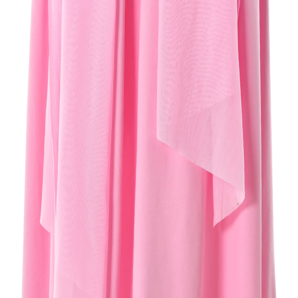 vestido largo sin mangas con cuello en U