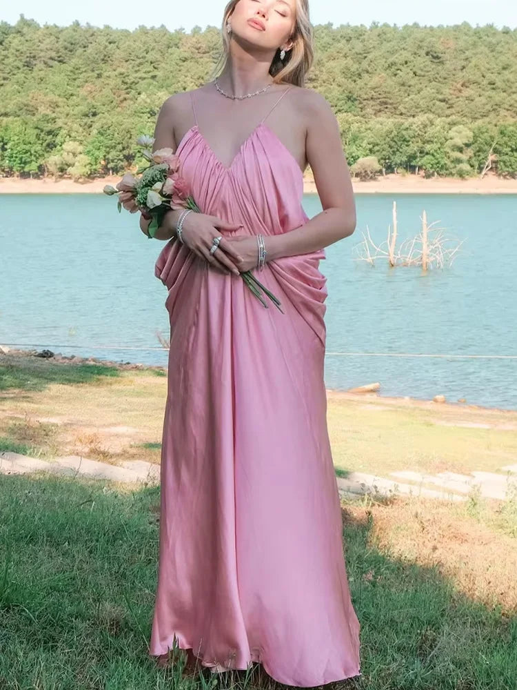 Elegant long cocktail dress