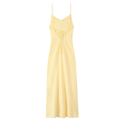 Asymmetrical backless strappy bodycon dress