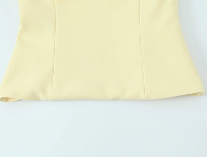Tops verano Sexy sin mangas arco cuello cuadrado