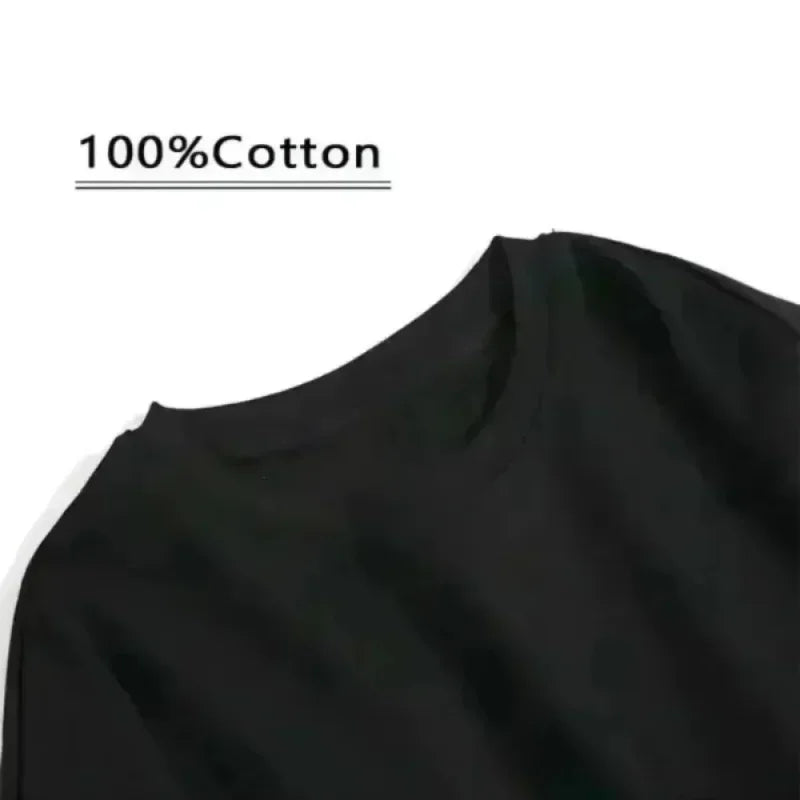 Short-sleeved crew-neck cotton T-shirt
