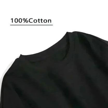 Short-sleeved crew-neck cotton T-shirt