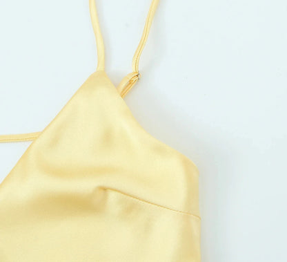Elegant sexy satin dress