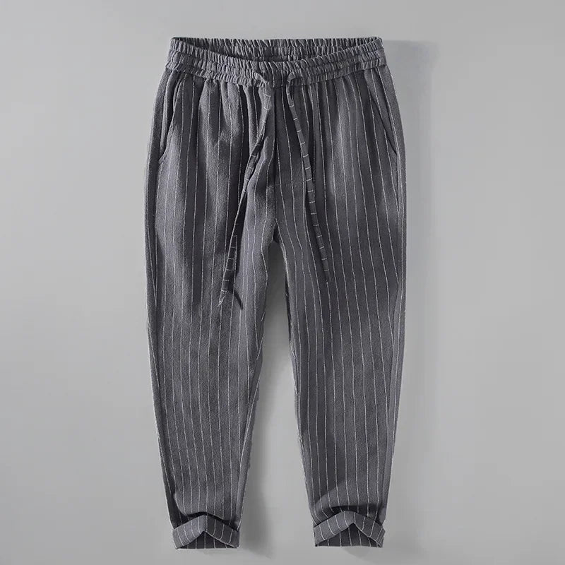 Breathable Linen and Cotton Casual Style Pants