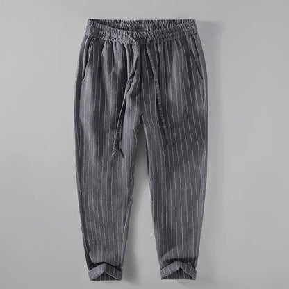 Breathable Linen and Cotton Casual Style Pants