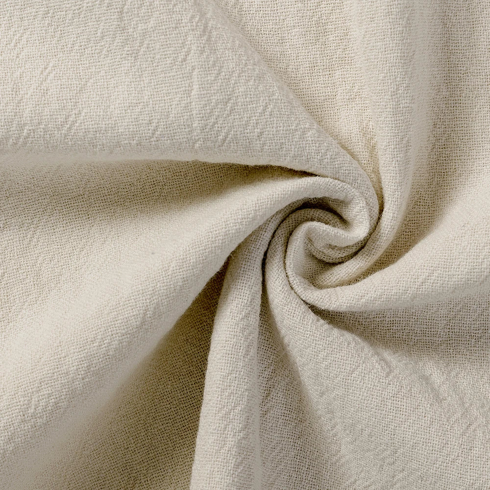 Solid color linen and cotton trousers