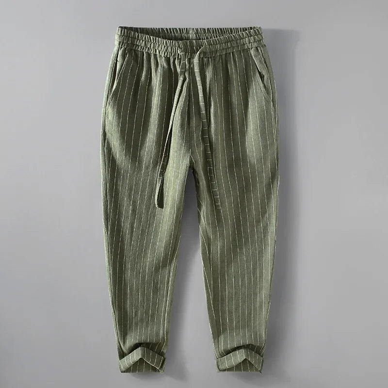 Breathable Linen and Cotton Casual Style Pants