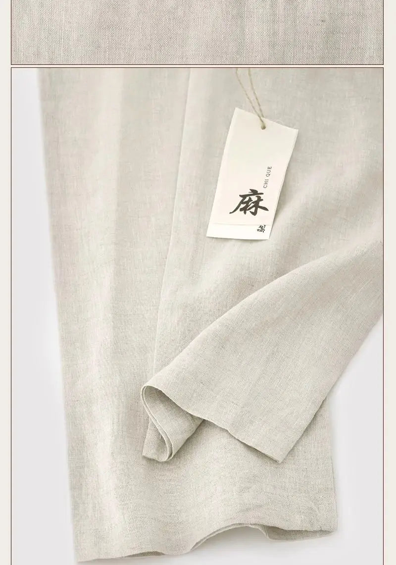 Chino-Style Linen Pants