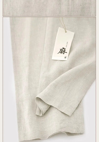 Chino-Style Linen Pants