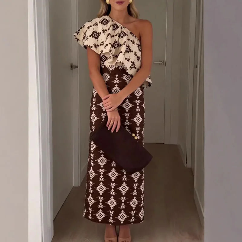 Vestido elegante dos colores extravagante