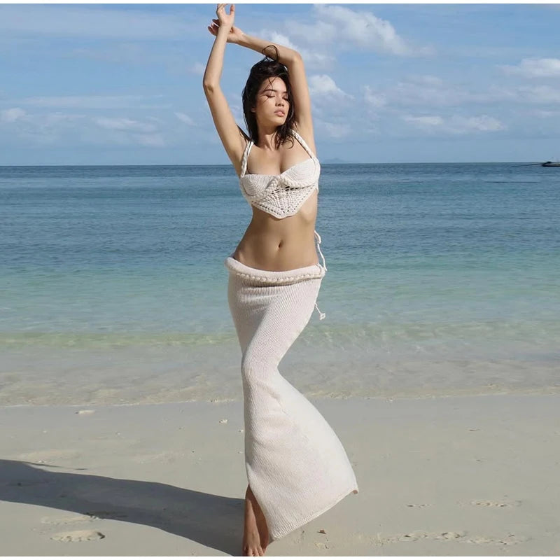 Informal two-piece knit set