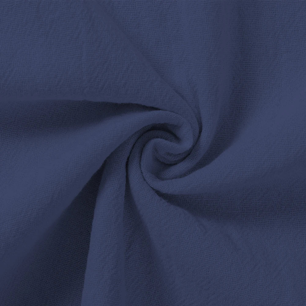 Solid color linen and cotton trousers