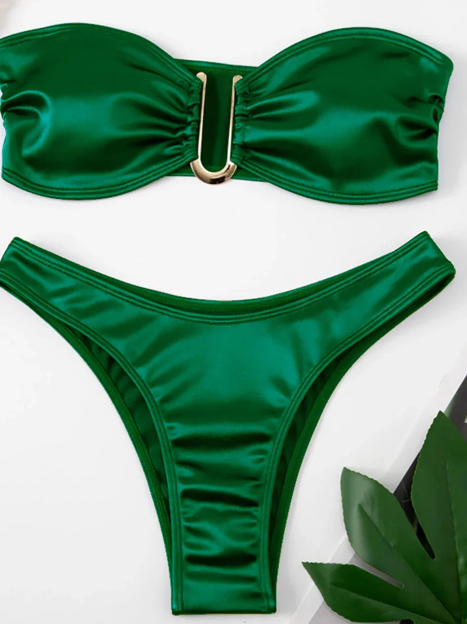 Bikini sin tirantes sexy vacacione