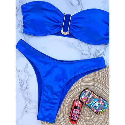 Bikini sin tirantes sexy vacacione
