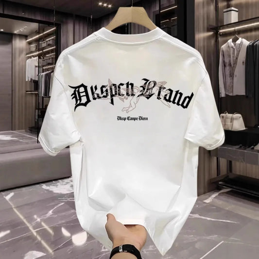 Cotton Short-Sleeve T-Shirt, Versatile, Loose Fit