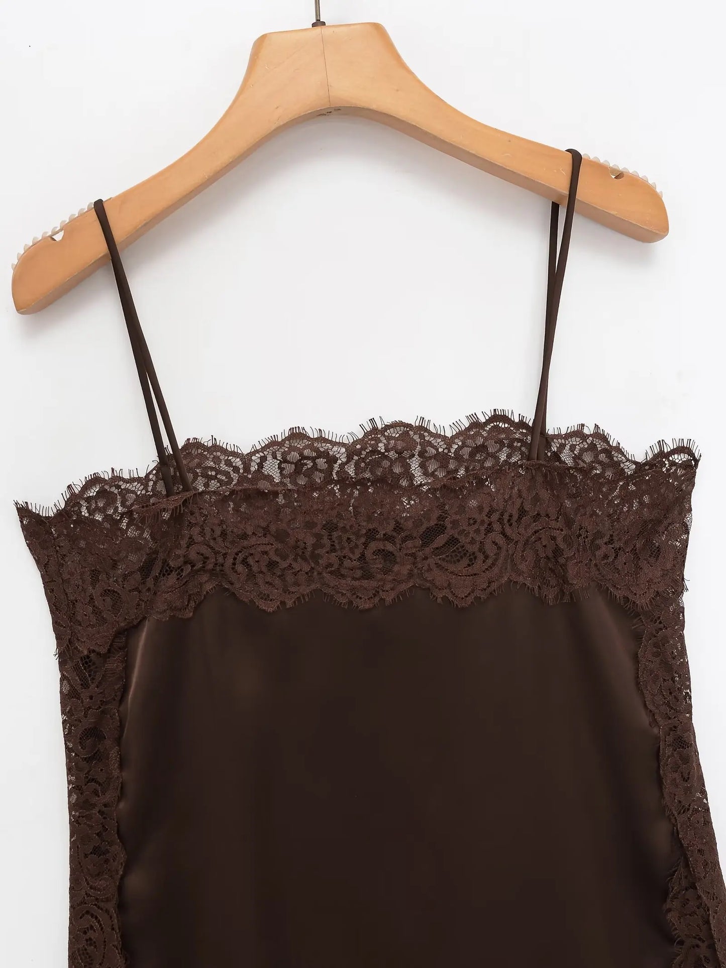 Sexy lace-textured satin tops