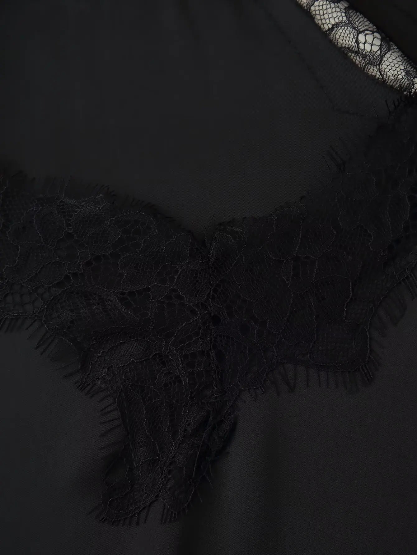 Lace panel slip dress