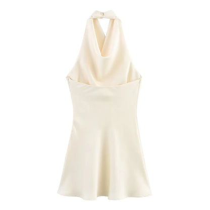 satin textured dress