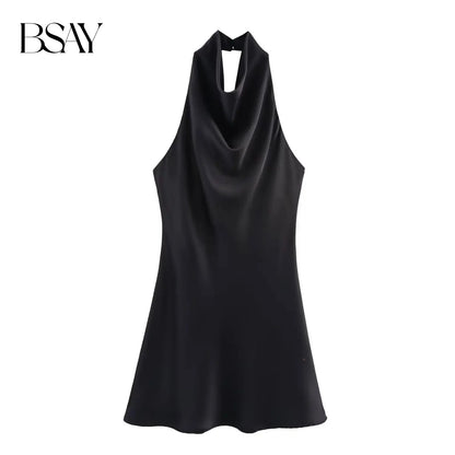satin textured dress