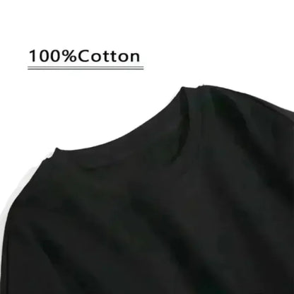 Short-sleeved crew-neck cotton T-shirt