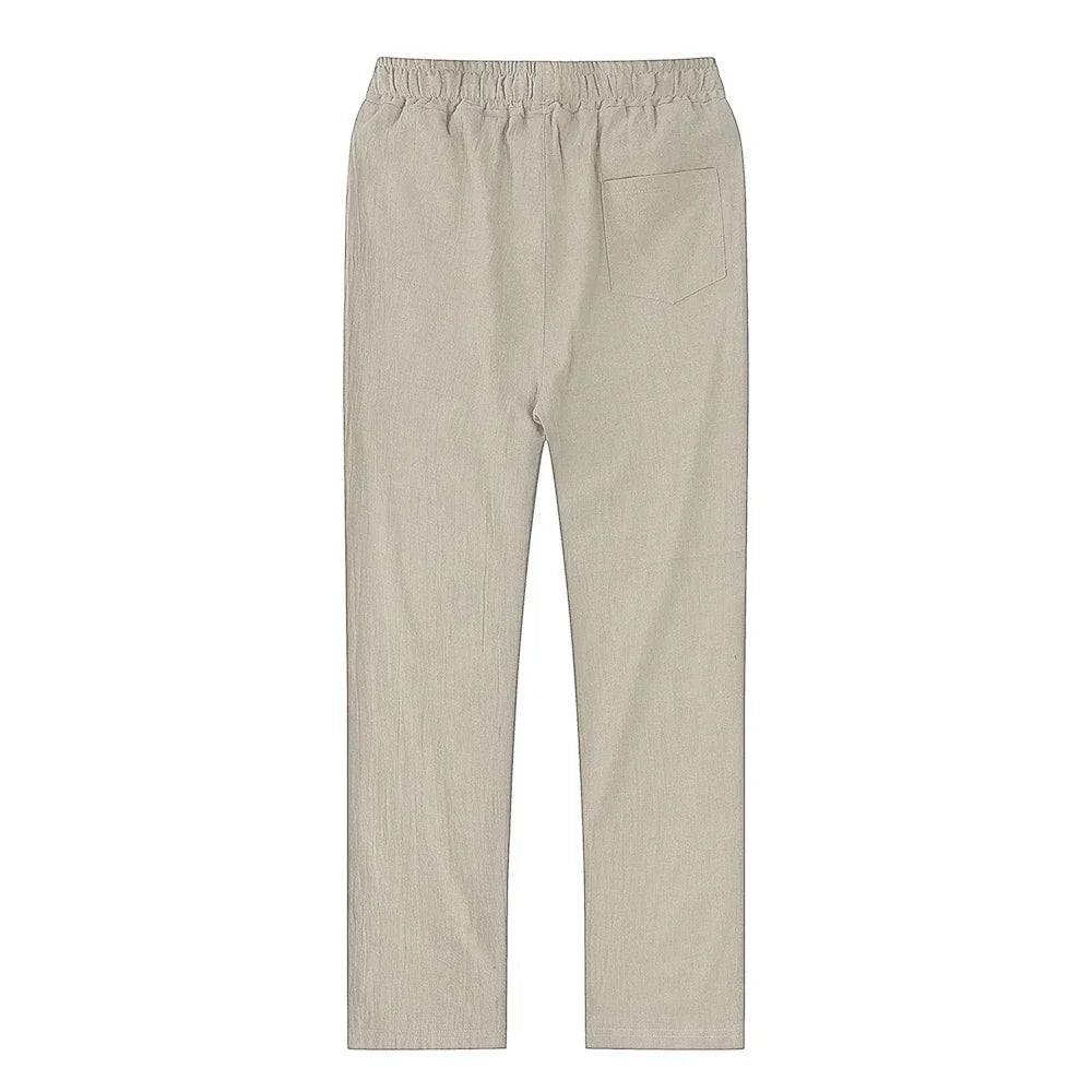 Linen and cotton trousers