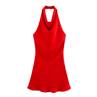 satin textured dress