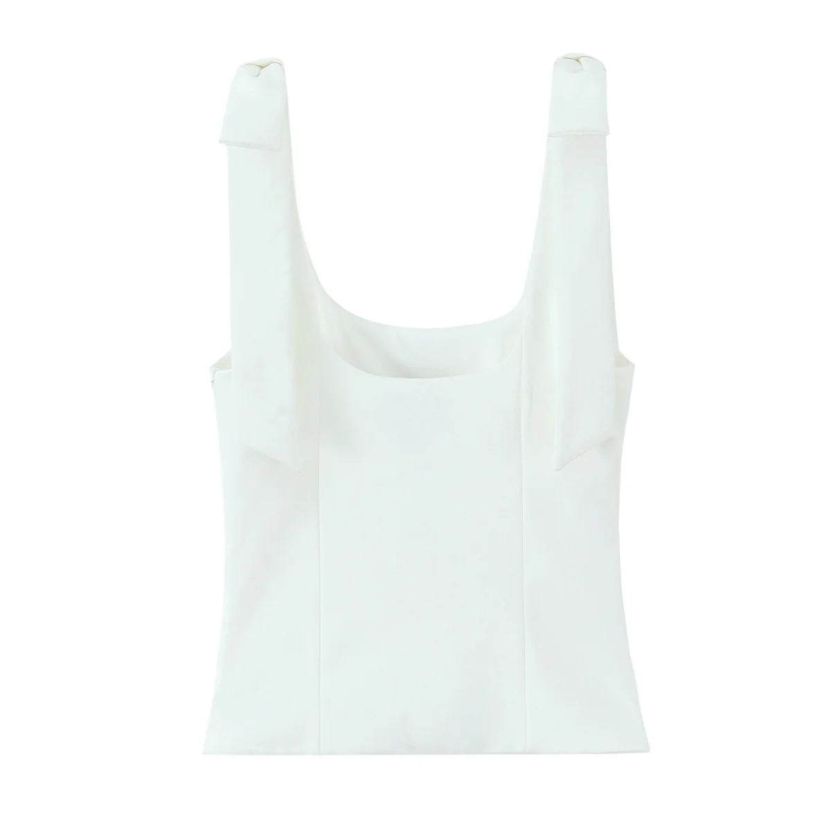 Tops verano Sexy sin mangas arco cuello cuadrado